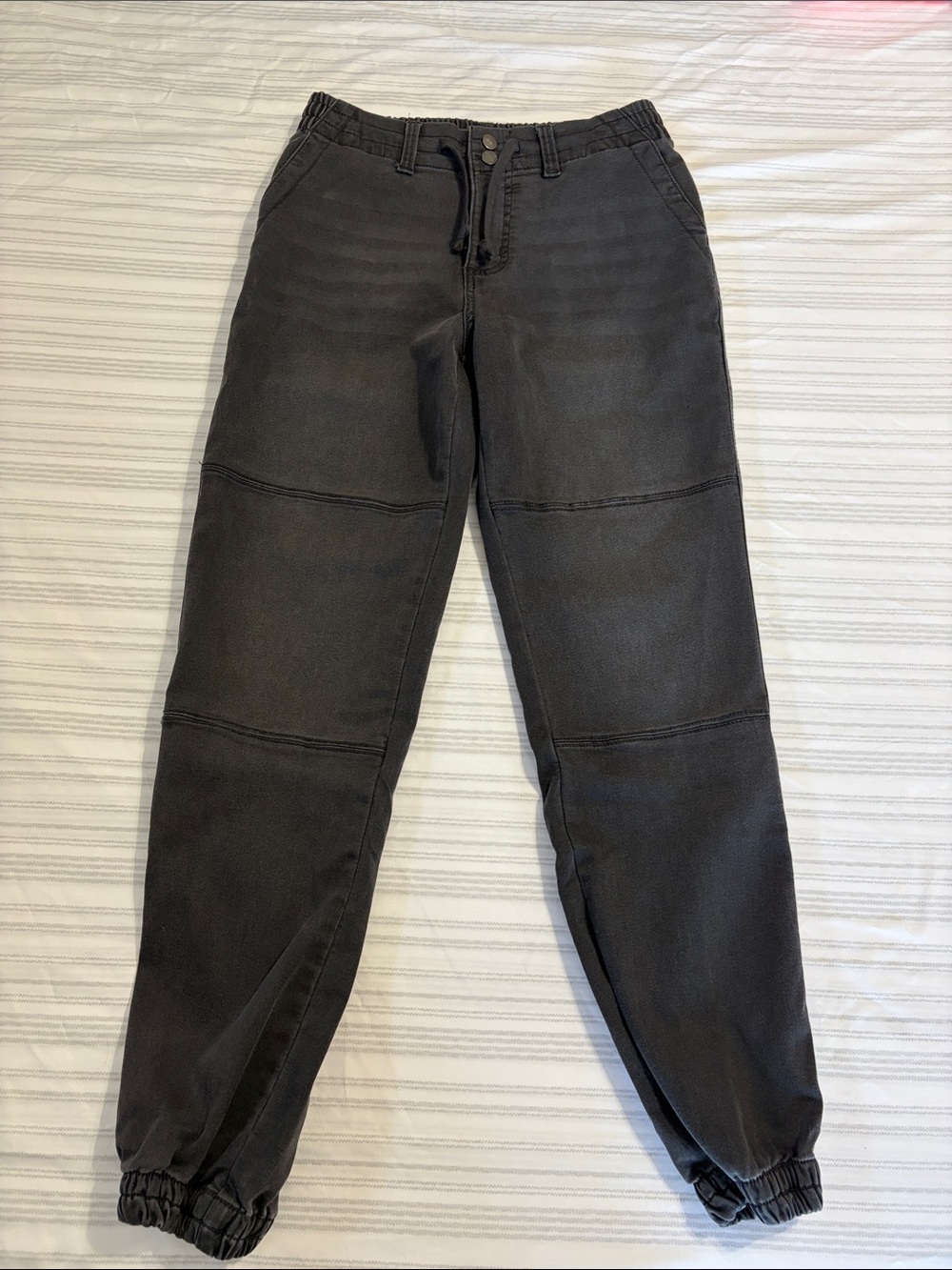 No Boundaries Charcoal Black Jogger Track Pants